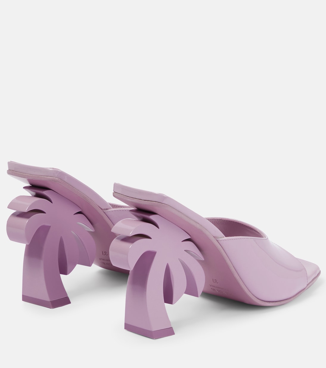 Мюли из лакированной кожи Palm Beach Palm Angels, Pink No Color — фото 3
