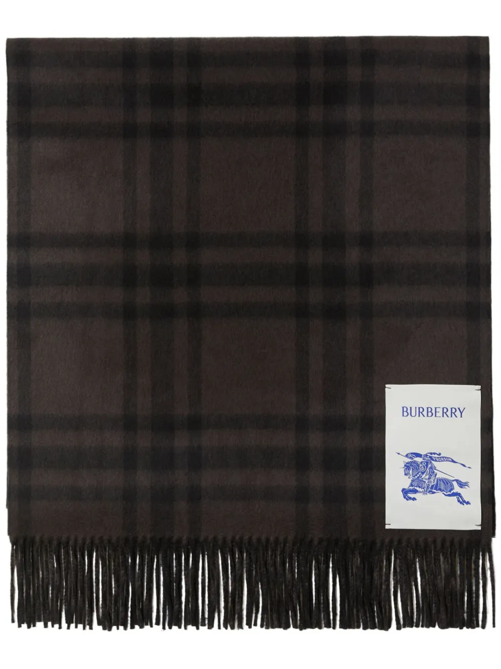 

Кашемировый шарф EKD в клетку BURBERRY, коричневый