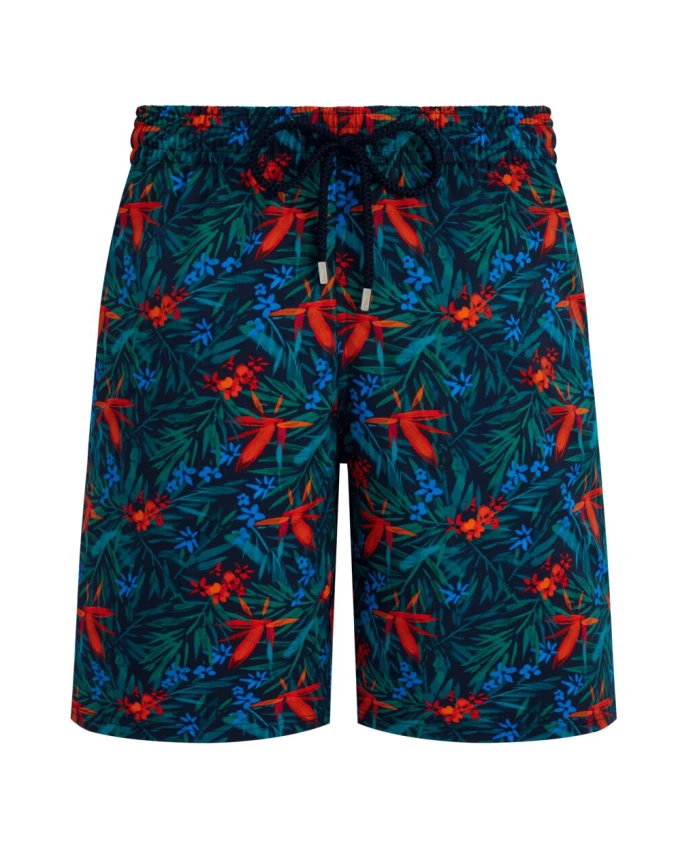 

Длинные мужские плавки шорты с тропическими цветами Vilebrequin, мультиколор