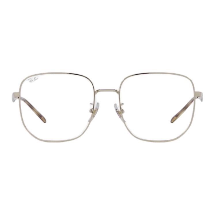 

RayBan Металлическая квадратная оправа для очков унисекс светло-золотистая, Light Gold