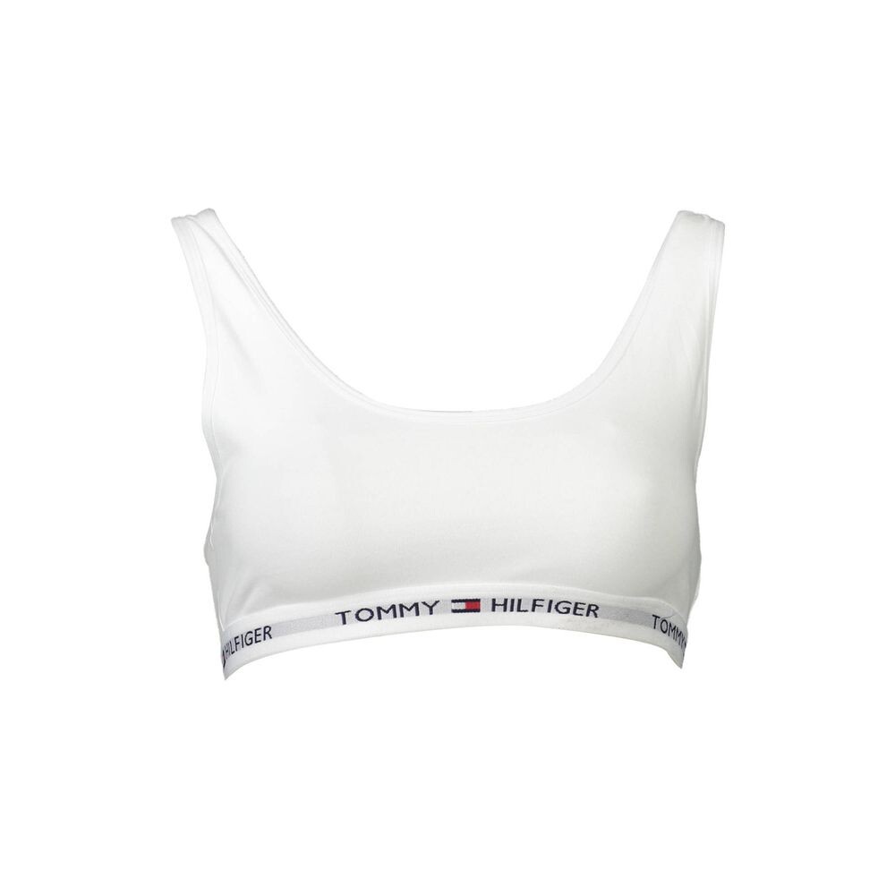 

Белый хлопковый женский спортивный бюстгальтер Tommy Hilfiger