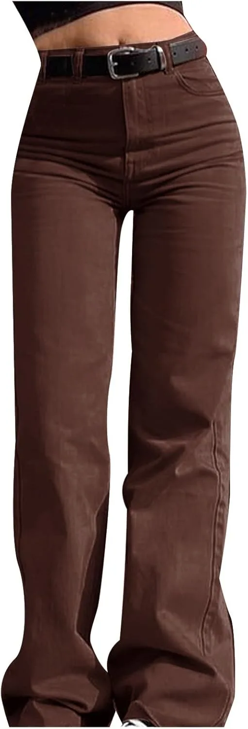 

Женские джинсы High Waist, прямые и свободные JOFOW