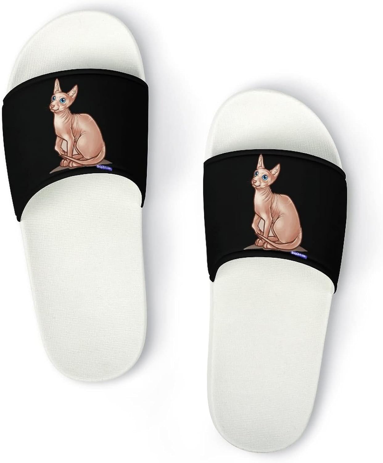 

Милые тапочки с котом сфинкс, нескользящие, для душа и ванной, для женщин и мужчин Tubiazicol, белый