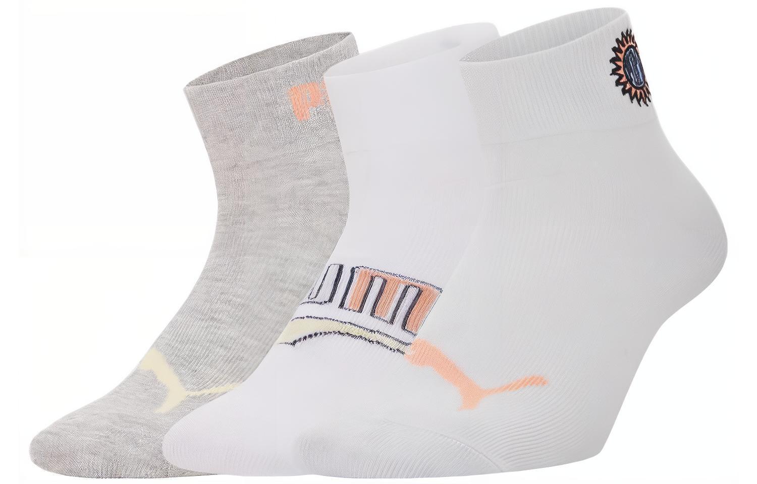 

Унисекс носки до середины икры PUMA, 3 пары (белый+серый+светло-серый)