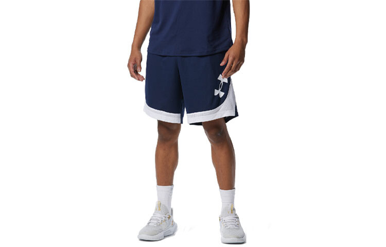 

Спортивные шорты мужские темно-синие - белые Under Armour, темно-синий