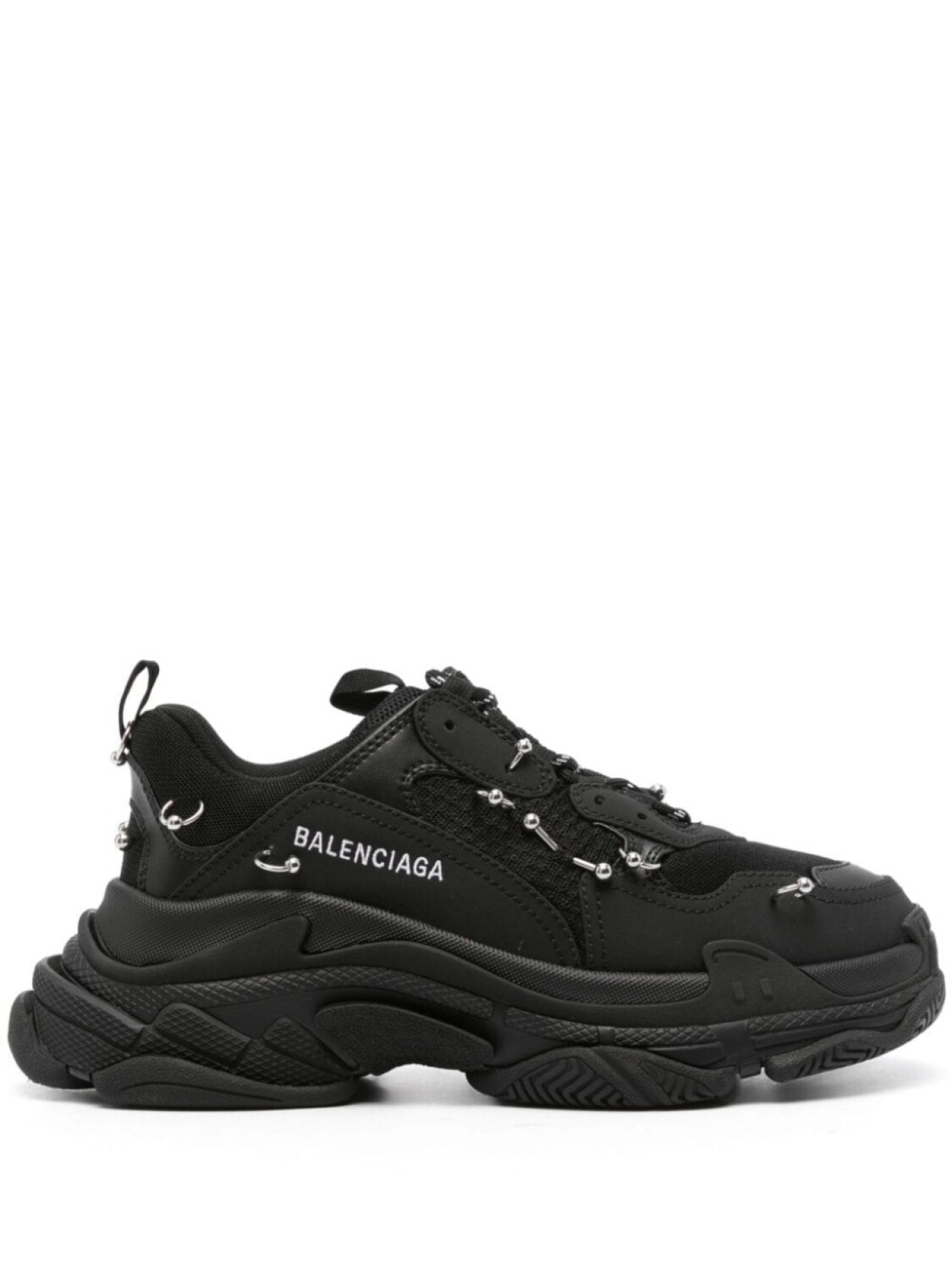 

Кроссовки Balenciaga Triple S With Inserts, черный/белый