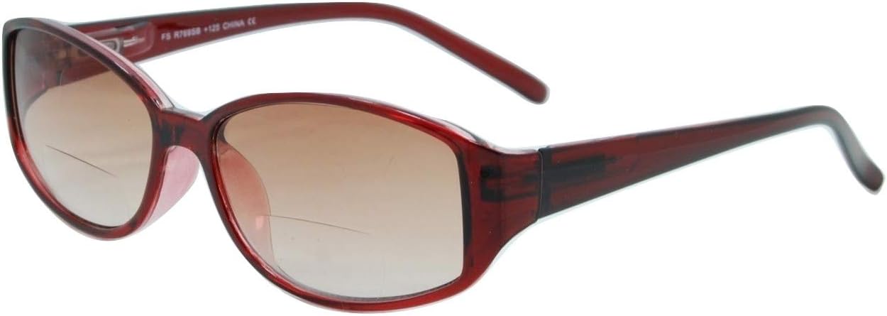 

Стильные солнцезащитные очки для чтения In Style Eyes с тонированными линзами и бифокальными линзами — полноободковая оправа, очки для чтения продолговатой формы — неполяризованные линзы — бордовый цвет — 3,75x, brown