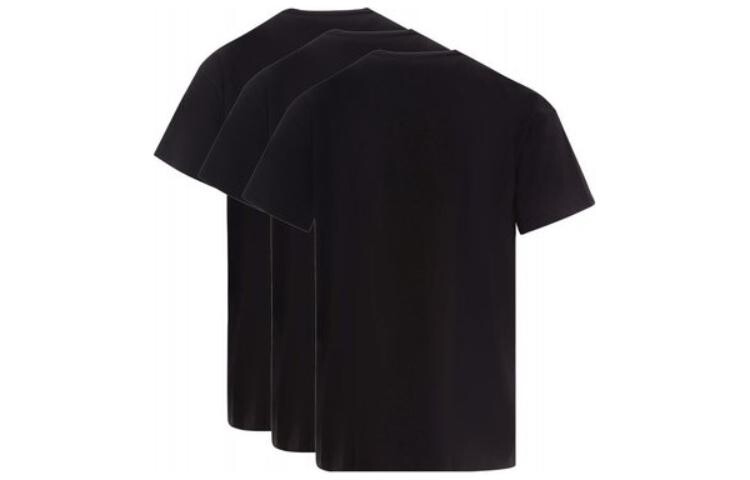 Комплект футболок с логотипом и нашивкой Jil Sander, черный — фото 2