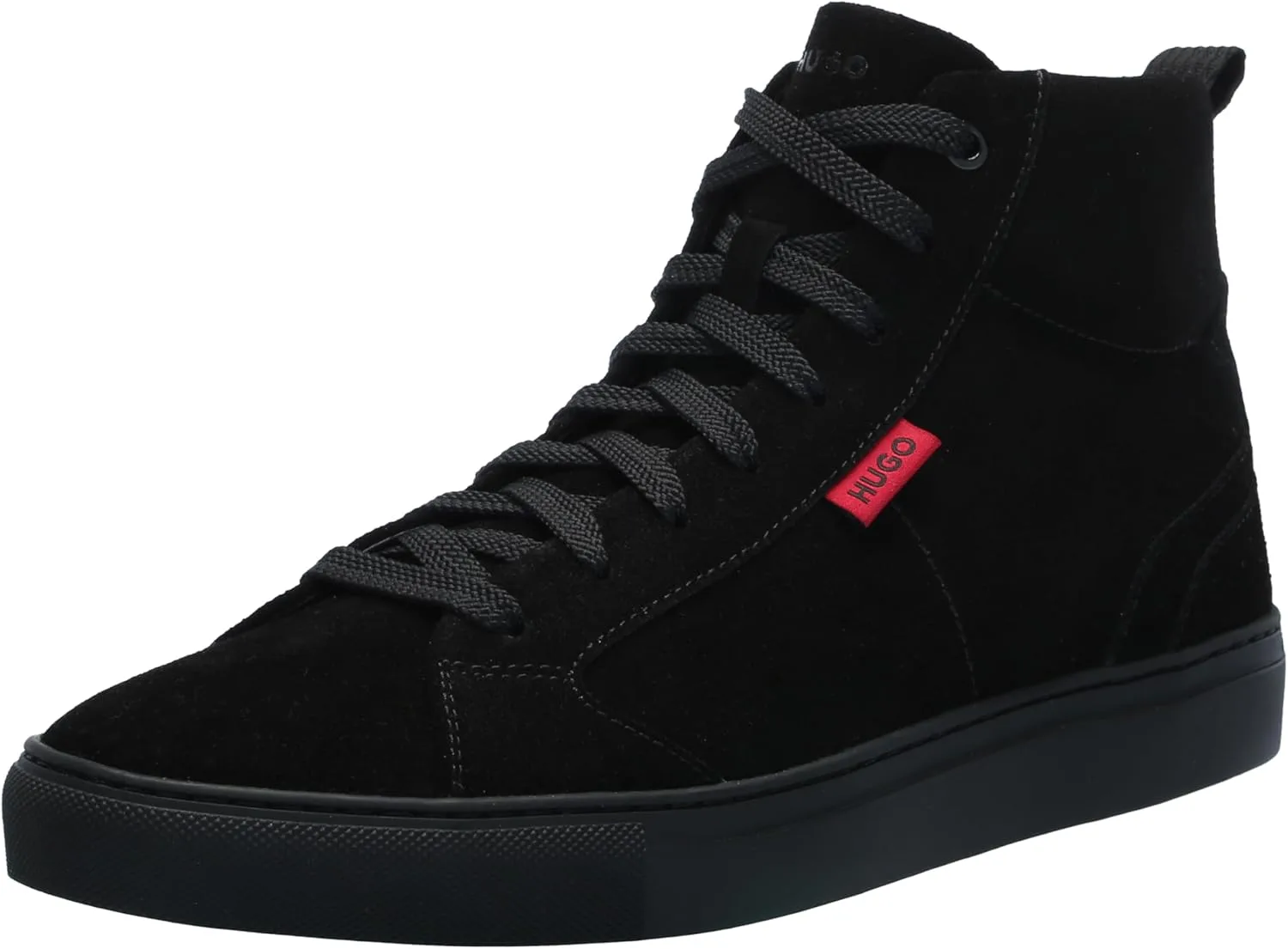 Мужские высокие кроссовки HUGO Essential Cupsole из замши, красный/малиновый
