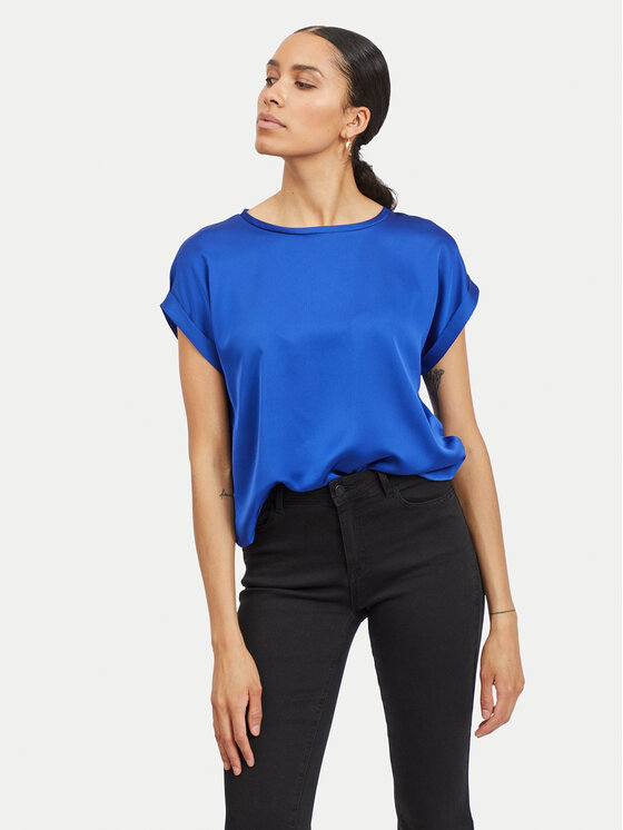 

Футболка regular fit Ellette 14059563 Vila, синий