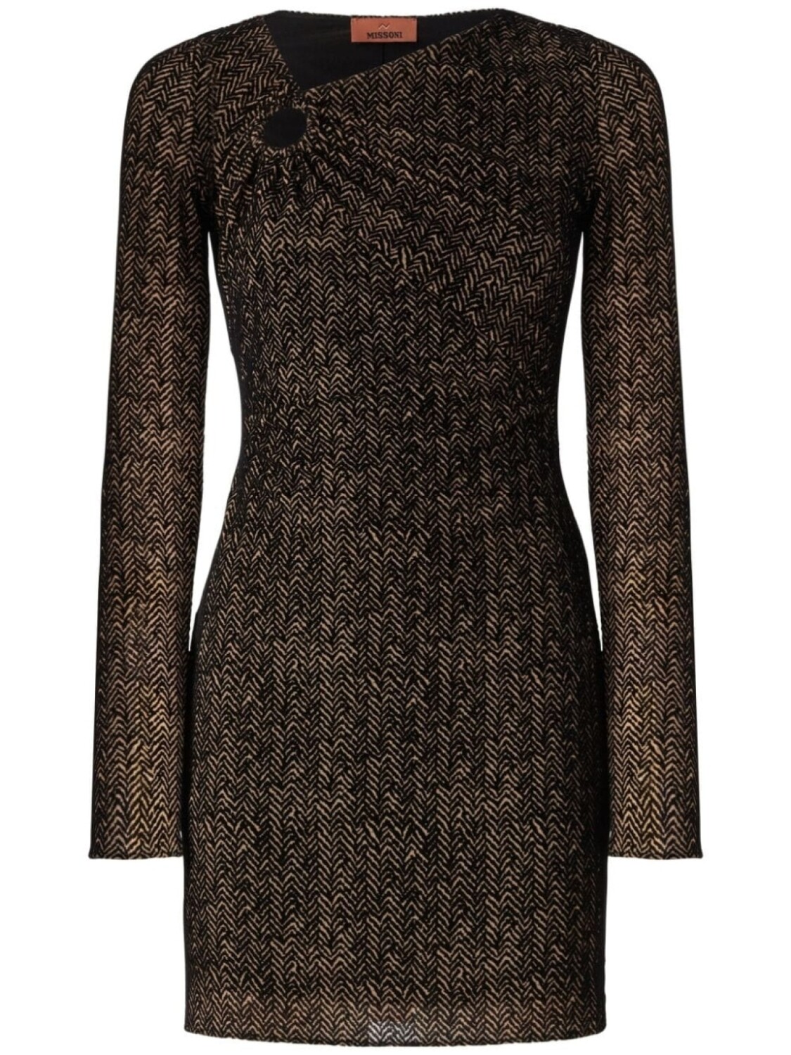 

Missoni платье мини из тюля со сборками, коричневый