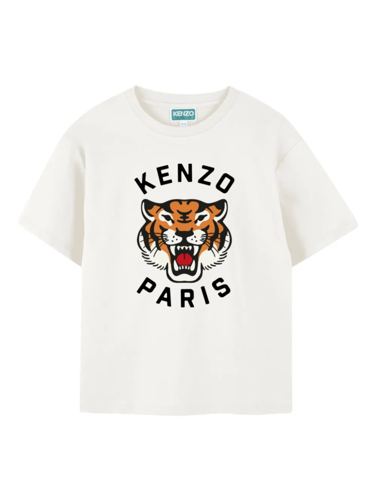 

Футболка с мотивом «Голова тигра» Kenzo Kids, белый
