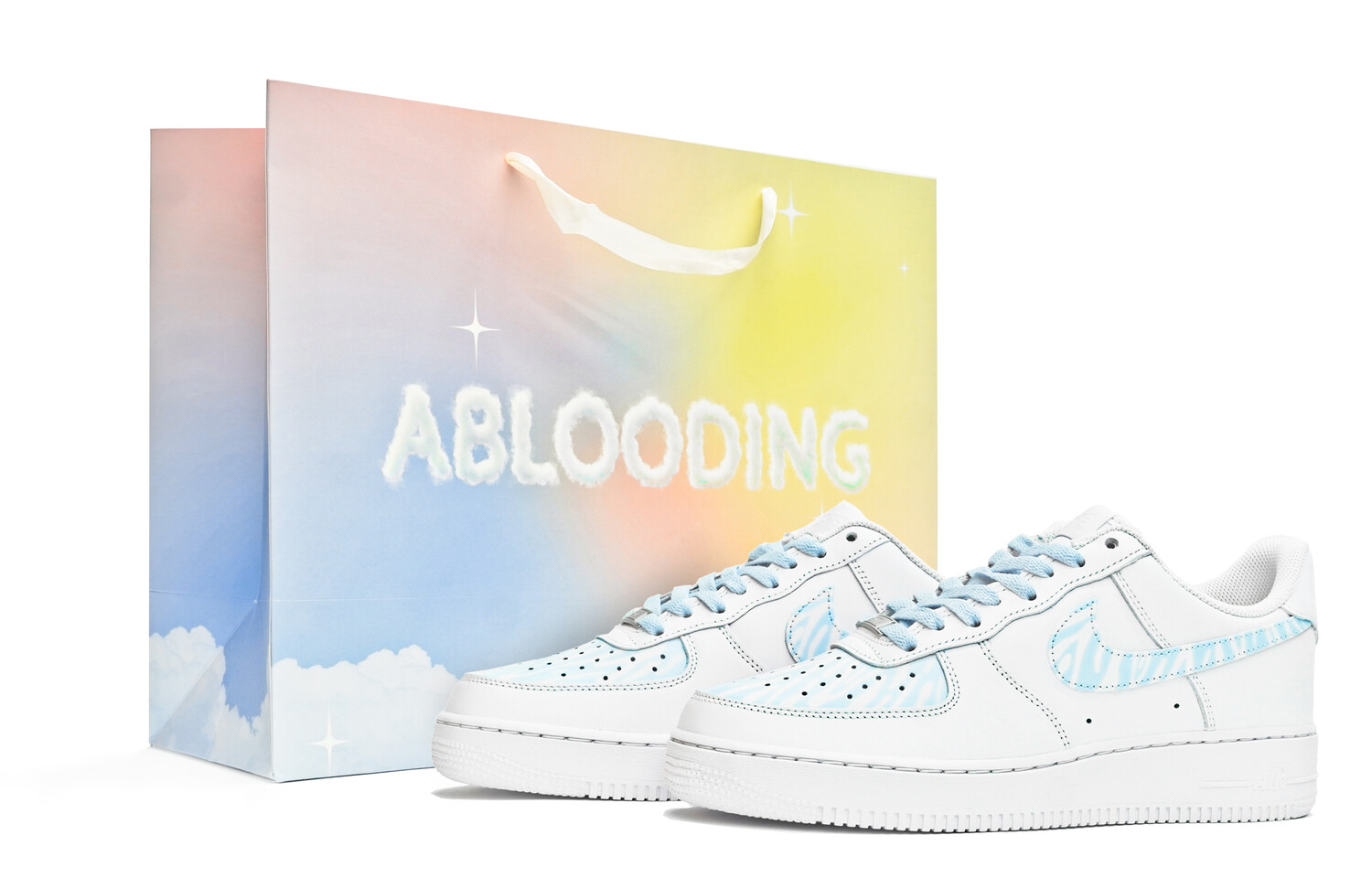 

Кроссовки Nike Air Force 1 Skateboard Shoes Women's Low-Top Blue White