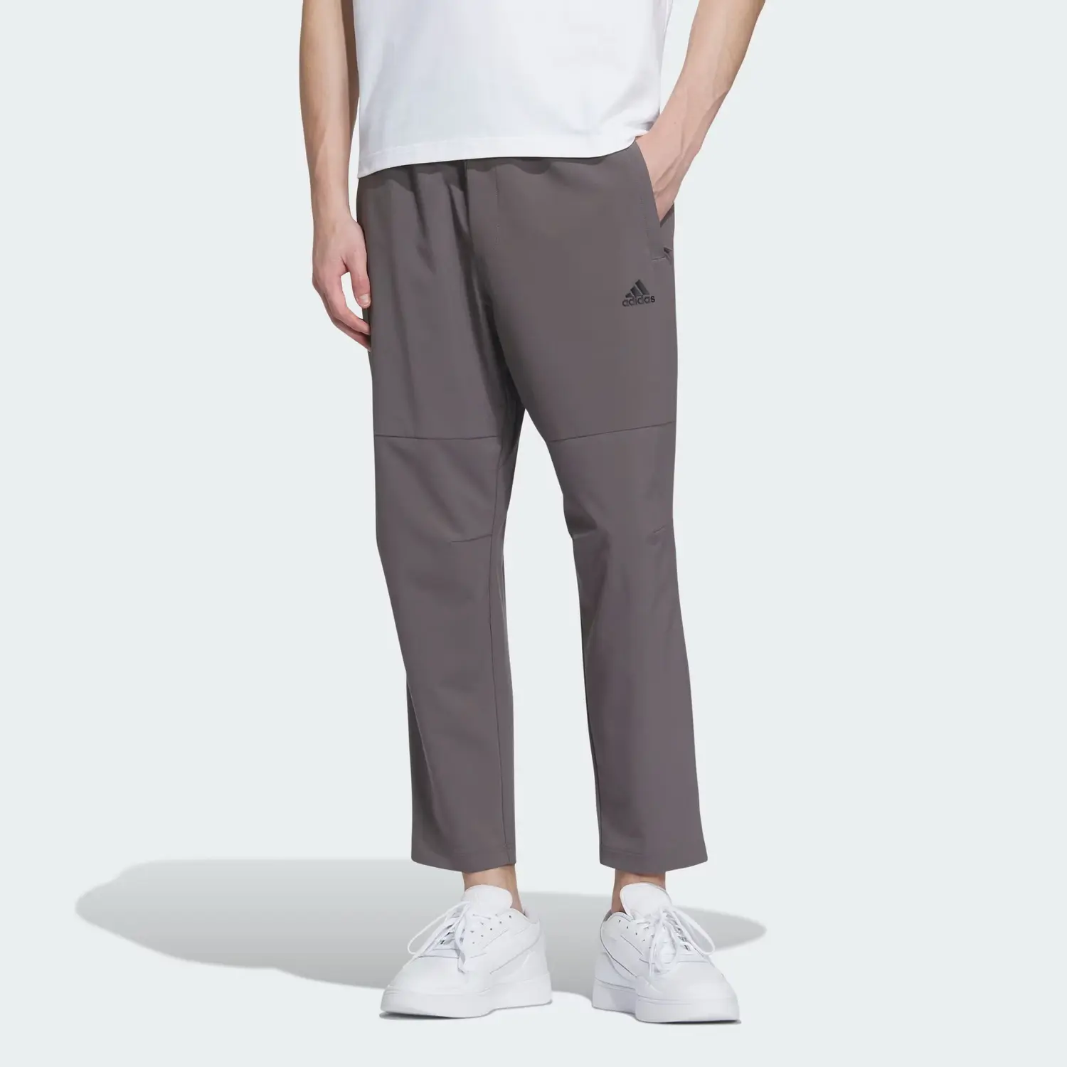 Adidas Aeroready Must-Have Брюки Тканые Спортивные Мужские Угольно-Серые — фото 3