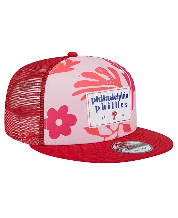 

Мужская красная шляпа Snapback Philadelphia Phillies Bikini Bottom Trucker 9FIFTY New Era, красный