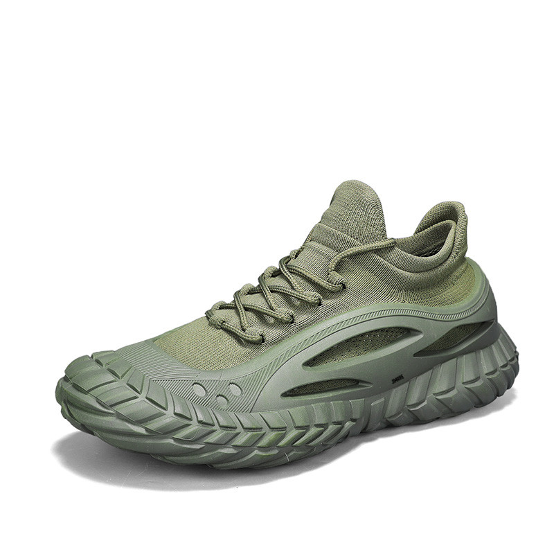 

King Jinmai Армейские зеленые мужские низкие повседневные туфли с устойчивостью к истиранию, цвет Army Green