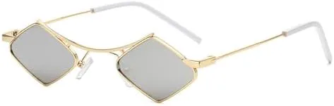 

Винтажные солнцезащитные очки 2027 года в маленькой оправе неправильной формы для женщин, металлическая оправа, многоугольные солнцезащитные очки для мужчин MTZJH, 10