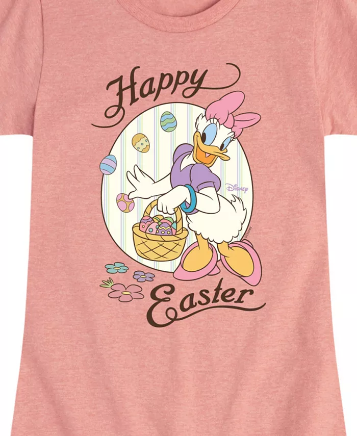 Футболка с коротким рукавом и принтом "Happy Easter" Big Girls Daisy Disney, розовый — фото 3