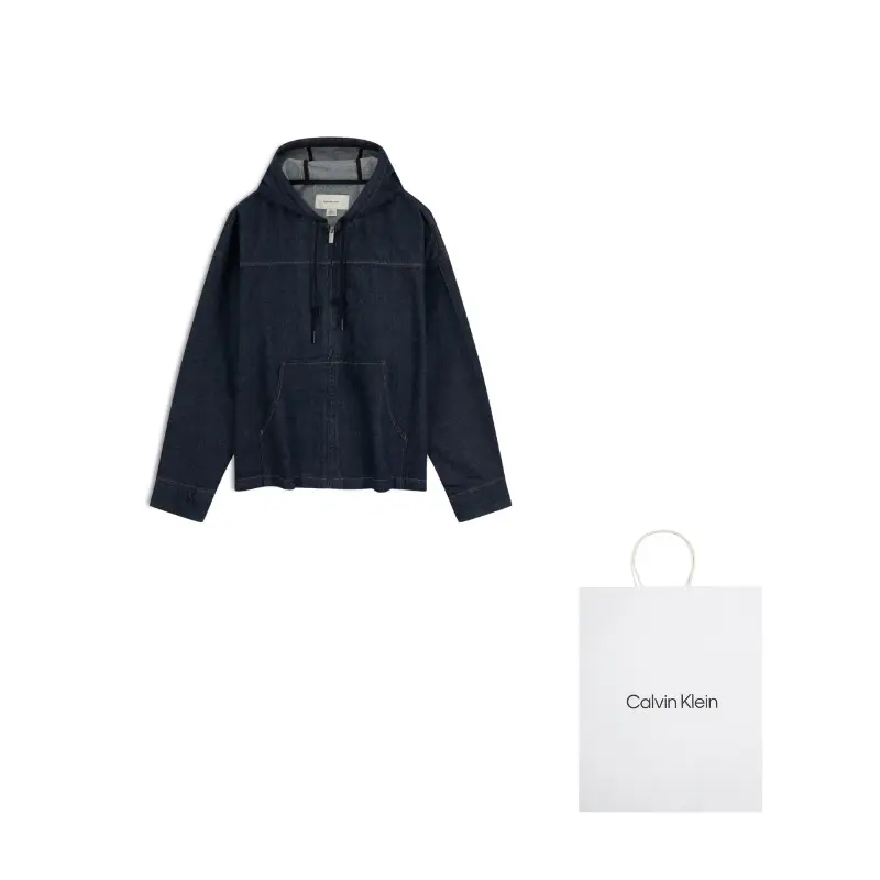 

Calvin Klein Джинсовая куртка с капюшоном на молнии, 59W-Denim Blue Black
