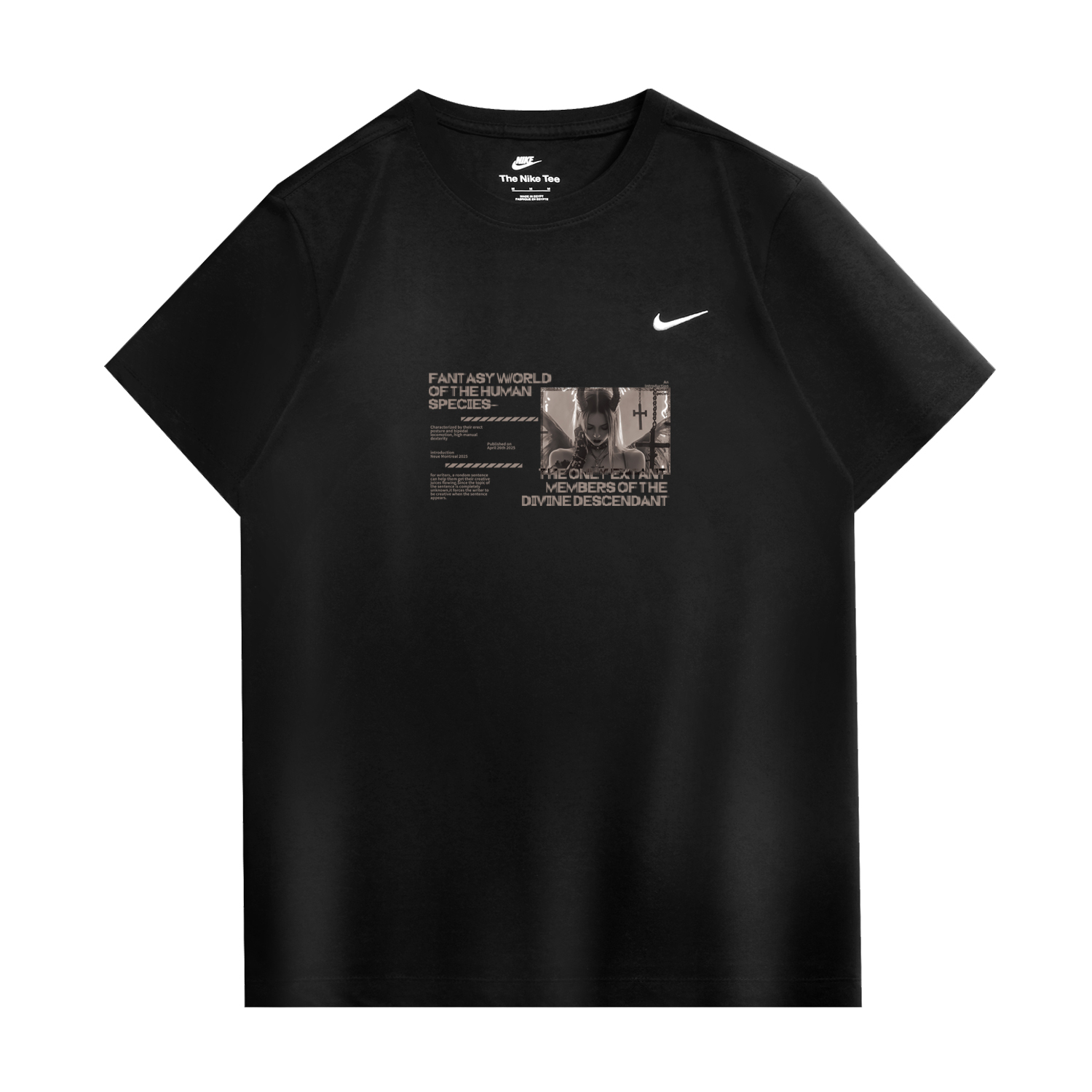 

Nike Спортивная футболка унисекс черная, Черный, Nike Спортивная футболка унисекс черная