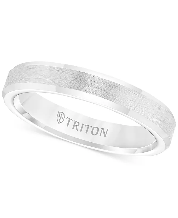 

Мужское обручальное кольцо из белого карбида вольфрама (3 мм) Triton, tungsten
