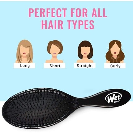 Wet Brush Оригинальная расческа для волос Detangler Classic Black Эксклюзивные ультрамягкие щетинки Intelliflex легко распутывают спутанные волосы Для всех типов волос Для женщин и мужчин Для влажных и сухих волос — фото 3