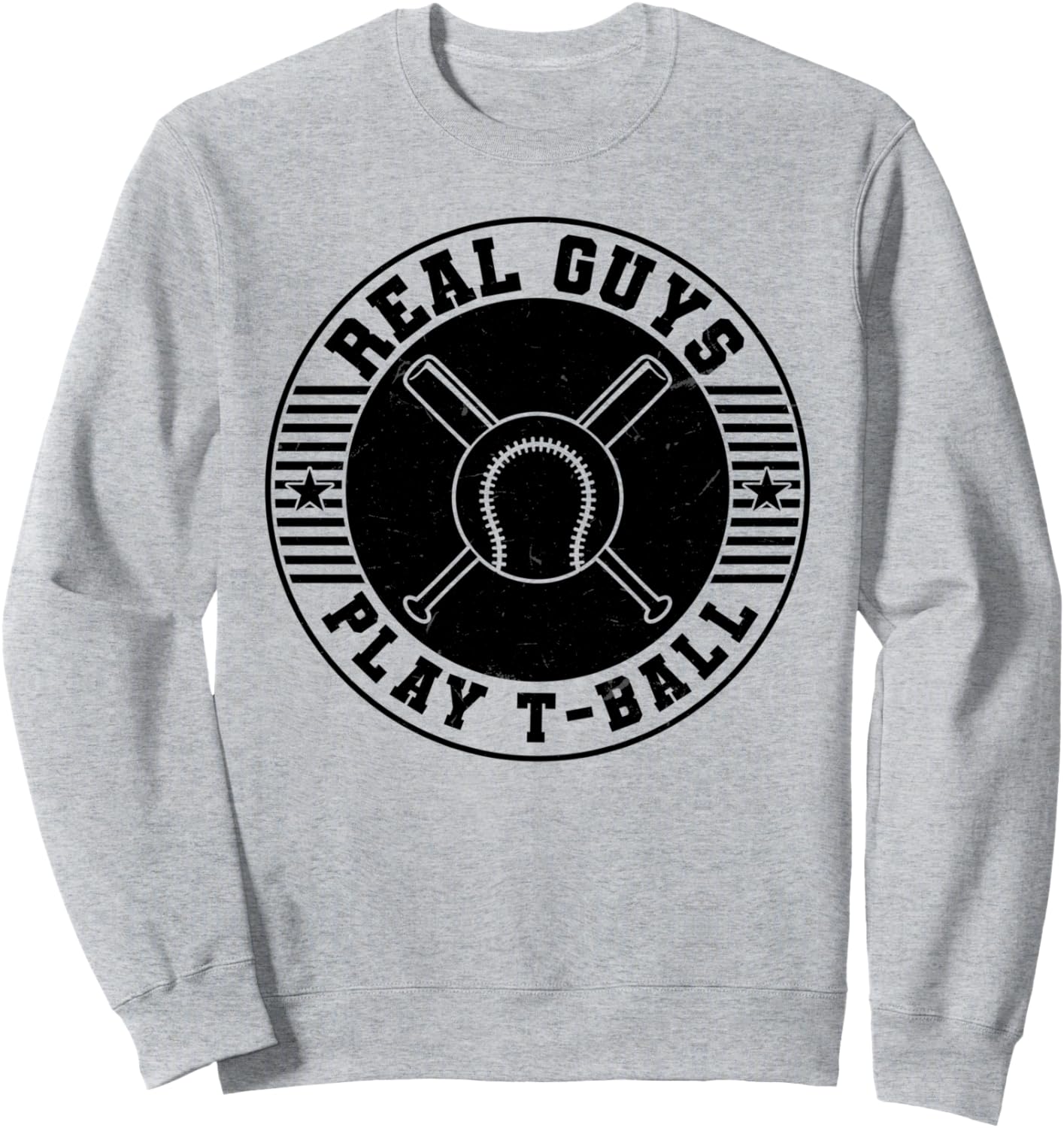 

Настоящие парни играют в Т-бол - Толстовка игрока в Т-бол Teeball Player Tee-Ball Game, серый