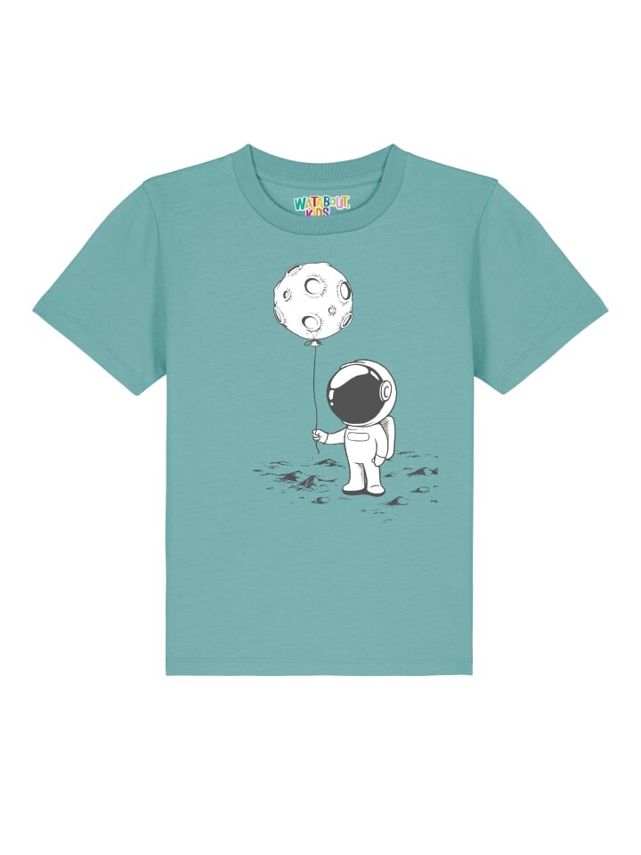 

Футболка wat Apparel, цвет teal monstera