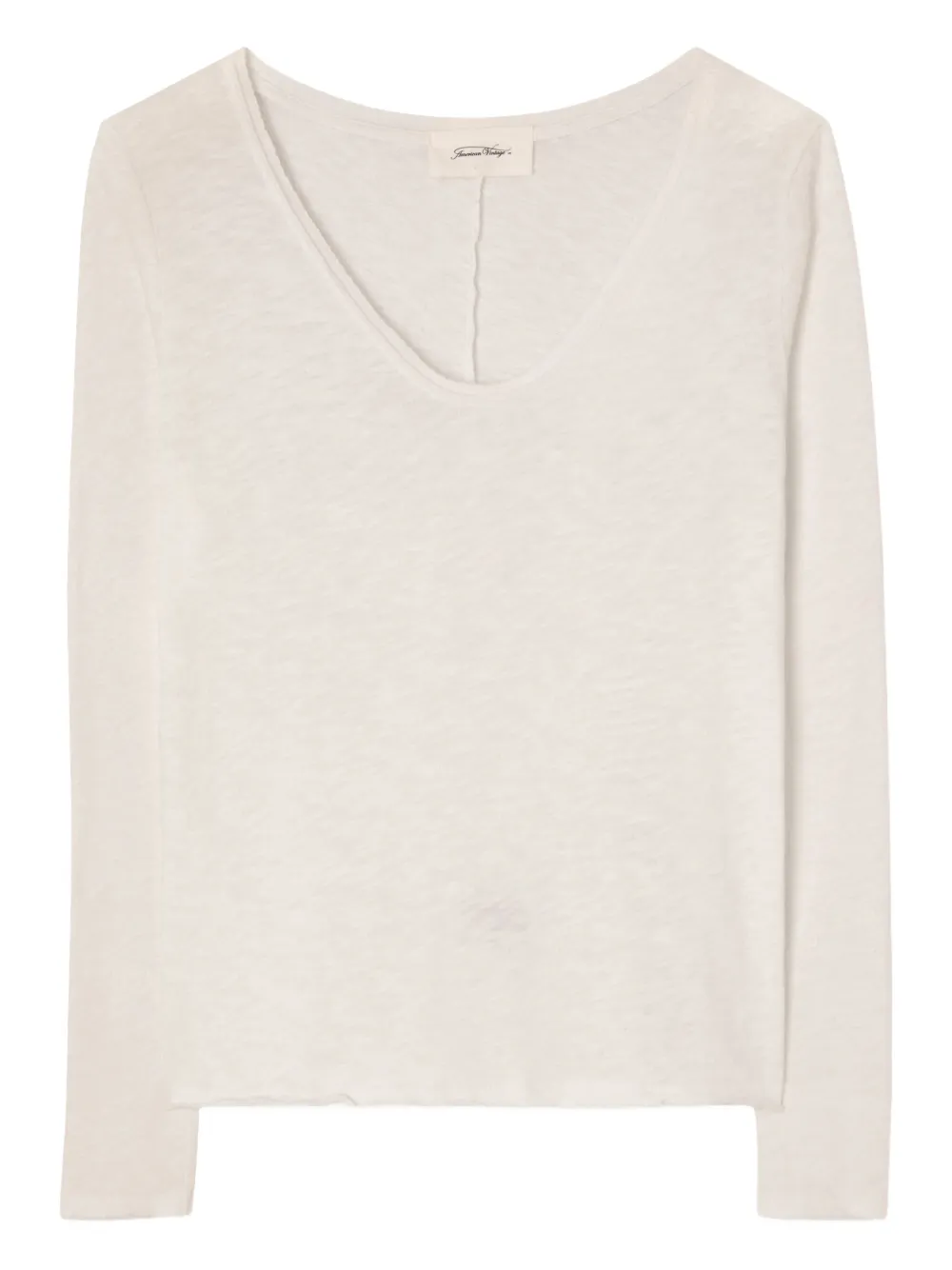 

Футболка sonoma с v-образным вырезом и длинными рукавами American Vintage, белый