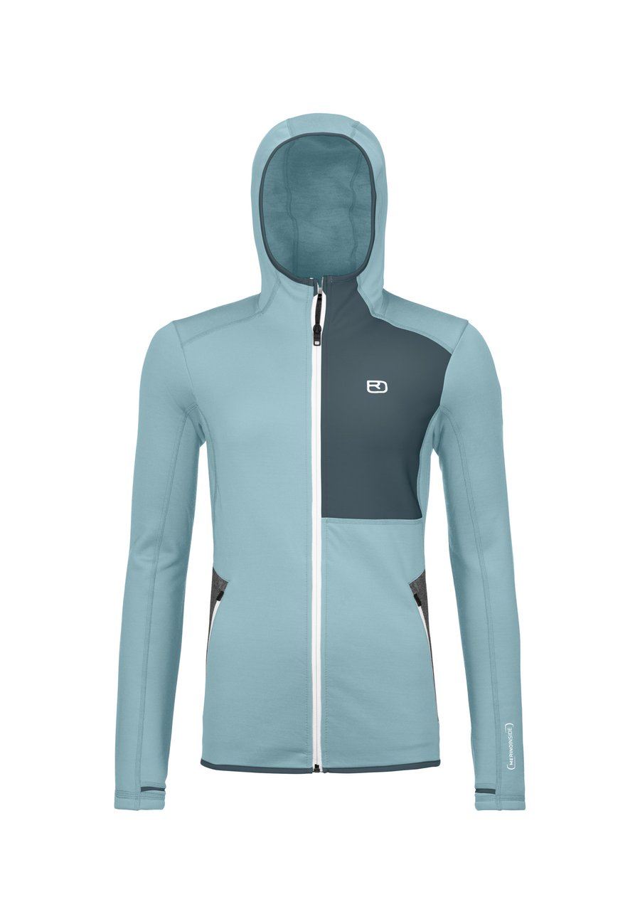 

Флисовая куртка ORTOVOX FLEECE HOODY, Glacier Grey/Blue-Grey