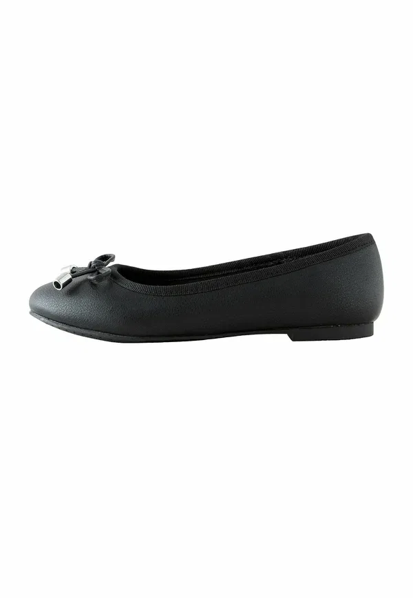 Туфли-балетки для школы Wide fit (g) fit ballet pumps Next, черный матовый