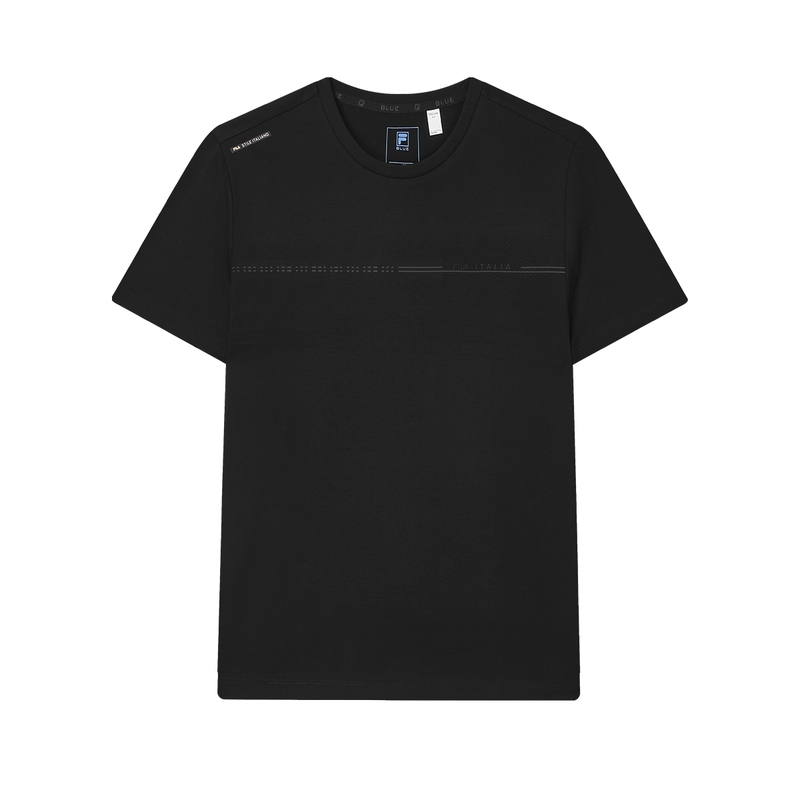 

Fila Мужская футболка, черный цвет, круглый вырез, умеренный прямой крой