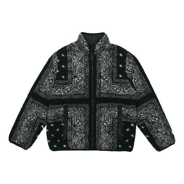 

Куртка reversible bandana fleece jacket 'black' Supreme, черный