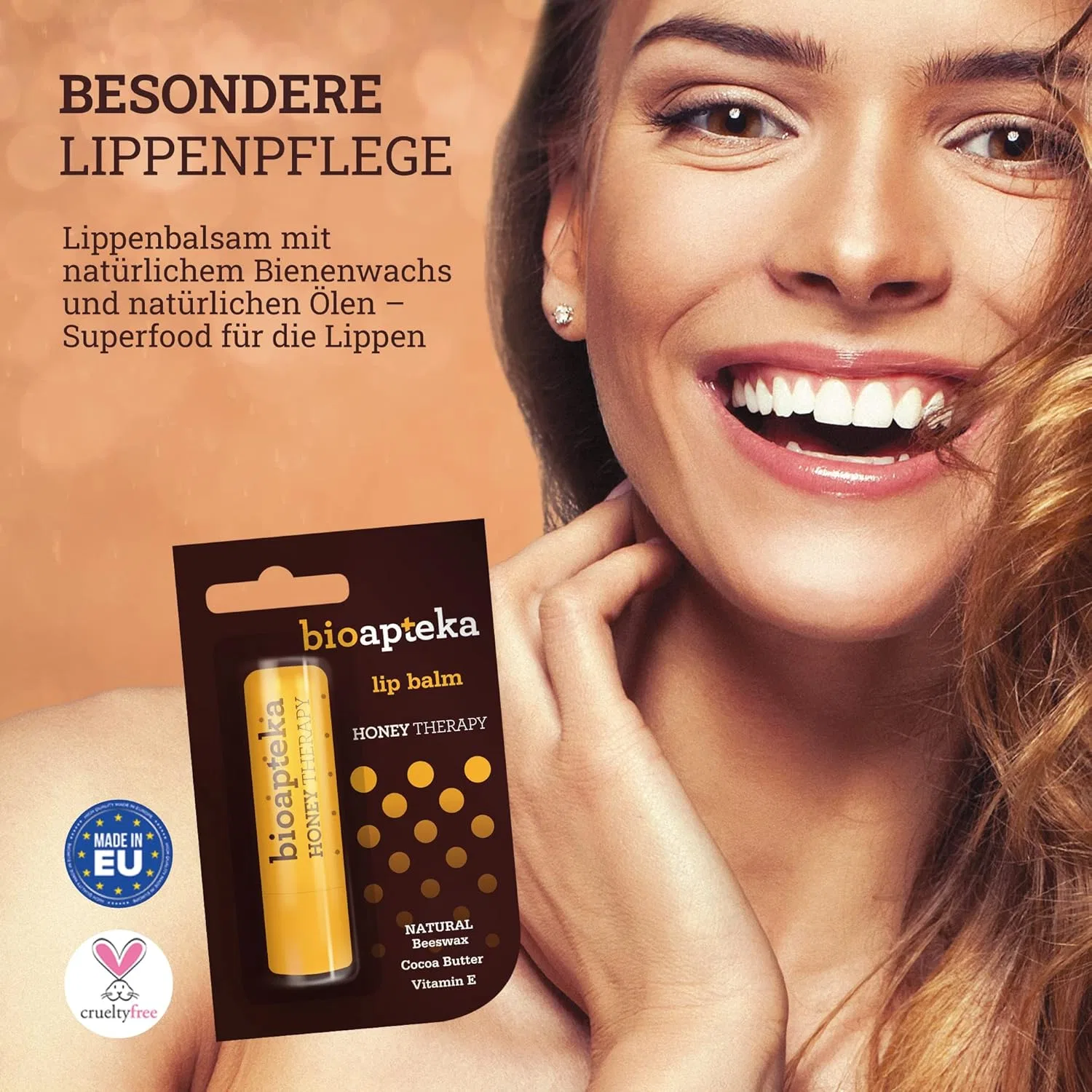 Бальзам для губ Honey Therapy с пчелиным воском, 4.5 г Bioapteka — фото 2
