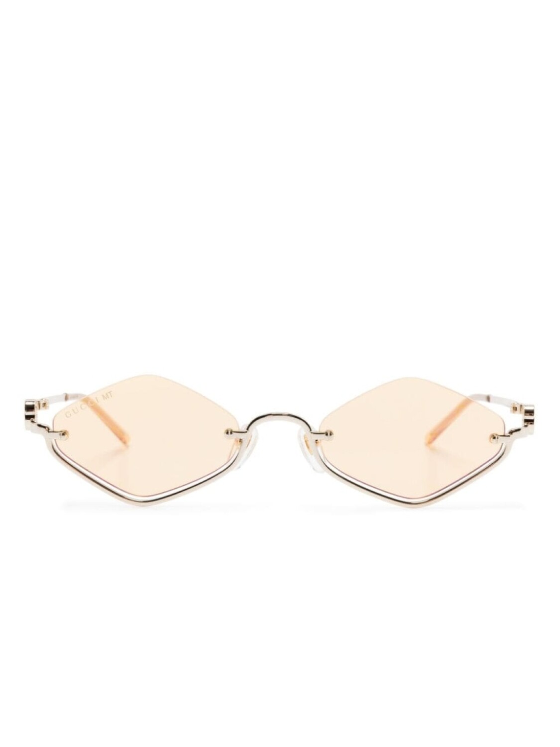 

Gucci Eyewear солнцезащитные очки в геометричной оправе, золотистый