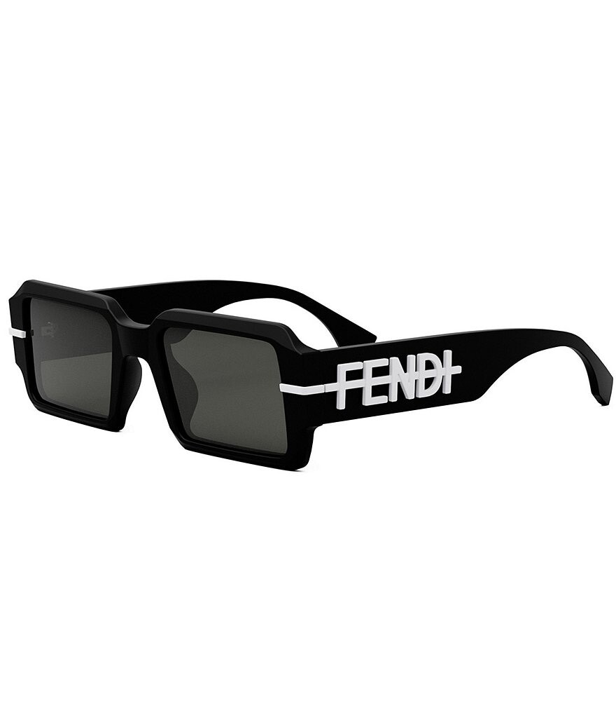 

FENDI Женские солнцезащитные очки Fendigraphy 52 мм с геометрическим рисунком, черный