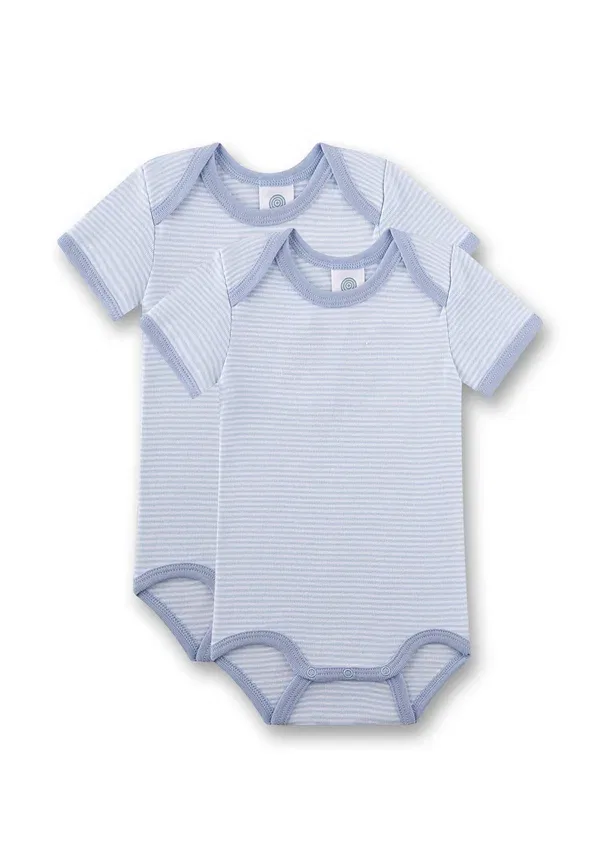 Боди Sanetta, модель Baby body (doppelpack) kurzarm weiss ringel, синий