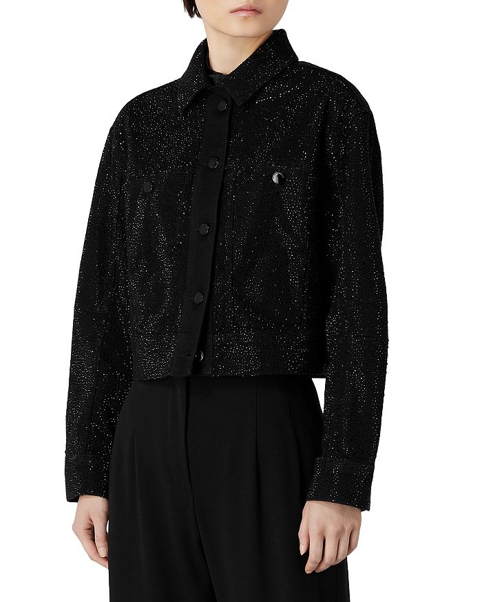 

Складной воротник куртка Emporio Armani, черный