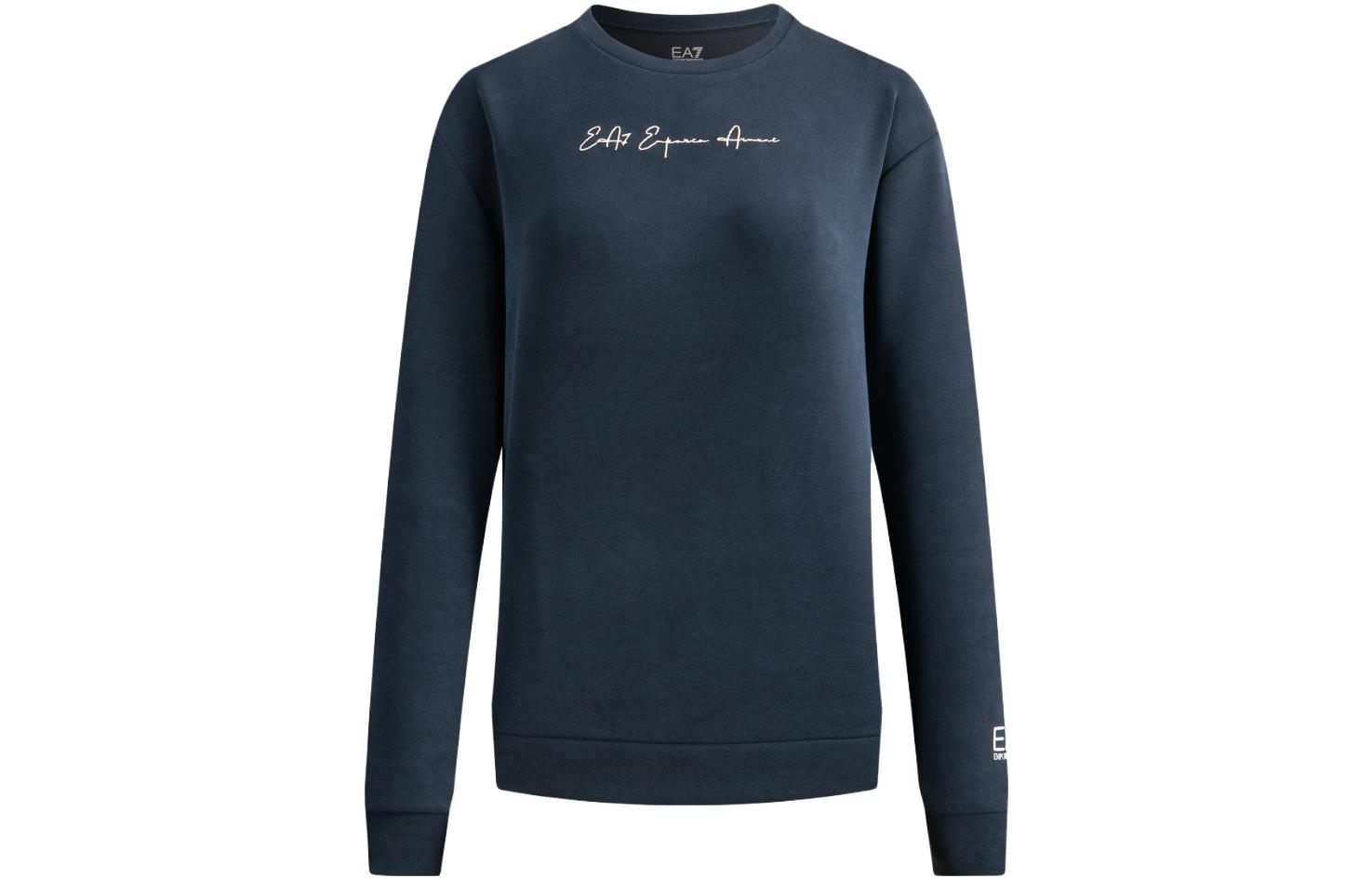 EMPORIO ARMANI Толстовка EA7 FW23 женская navy blue — фото 3