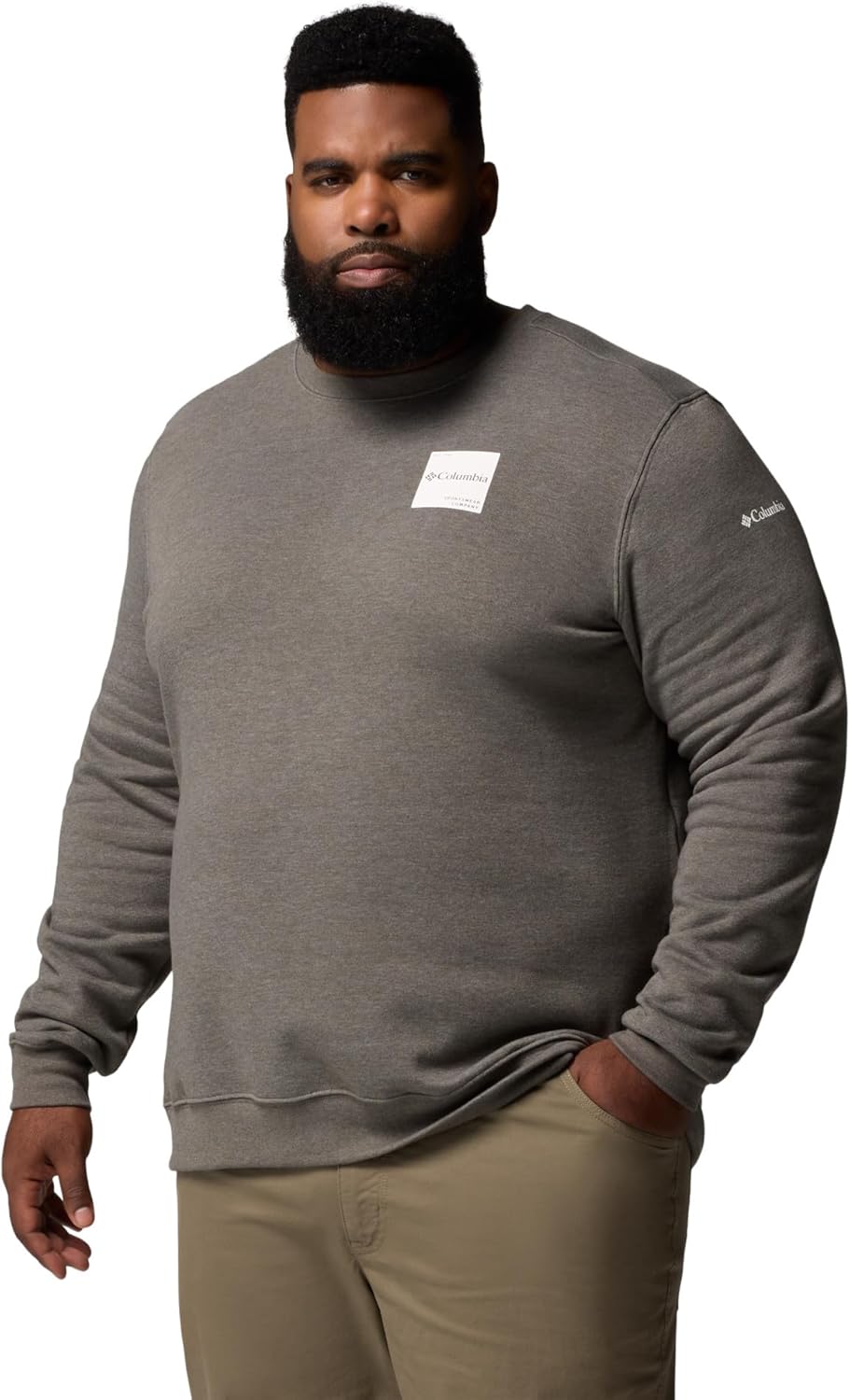 

Толстовка Columbia mens Columbia Trek Crew, Charcoal Heather/Boxy Brand