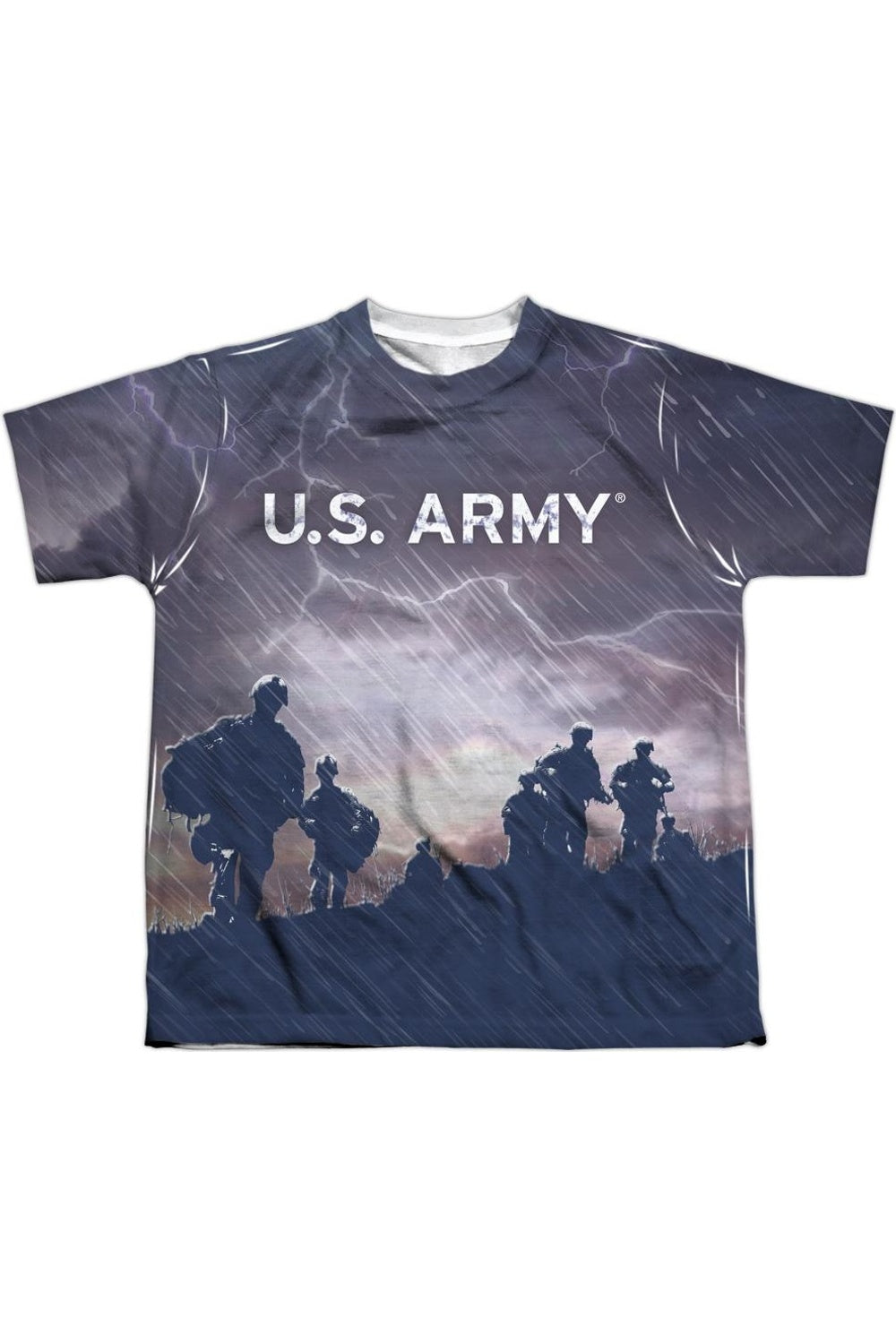 

Футболка U.S. ARMY Up Hill с коротким рукавом, детская, полиэстер Gildan, белый