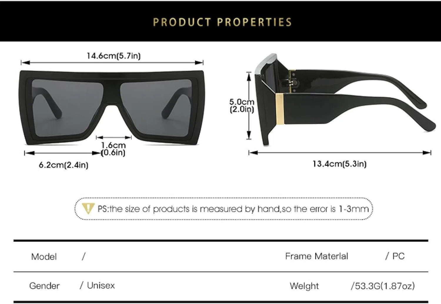 

Крупные солнцезащитные очки для женщин и мужчин, модные, цельные, для активного отдыха, вождения, с защитой от УФ-излучения UV400 TKKTLLT, Black Green Yellow