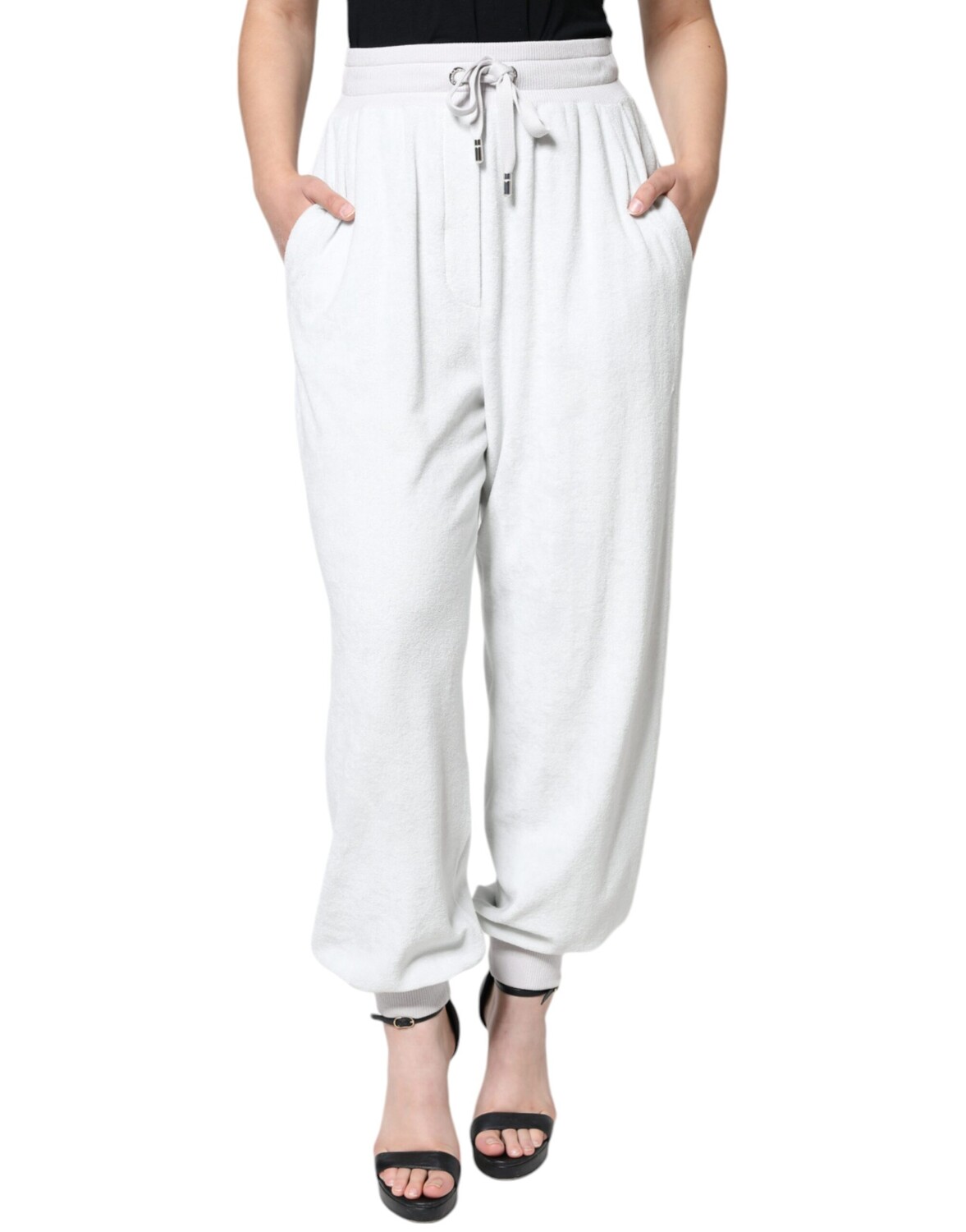 Белые нейлоновые спортивные штаны Jogger Dolce & Gabbana