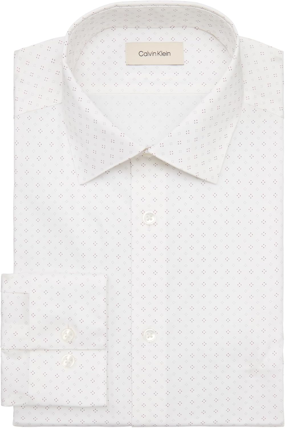 Мужская рубашка Calvin Klein Slim Fit, не требующая глажки, с принтом, Rose Multi — фото 3