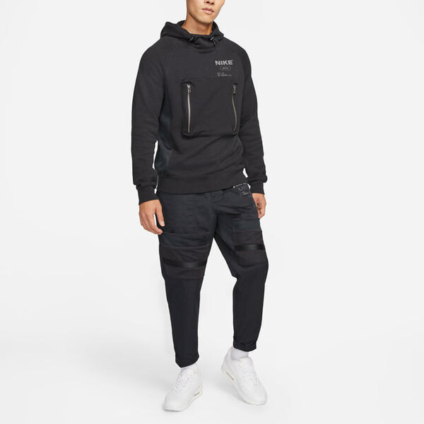 Толстовка Nike Sportswear City Made French Terry Pullover Hoodie 'Black', черный — фото 3