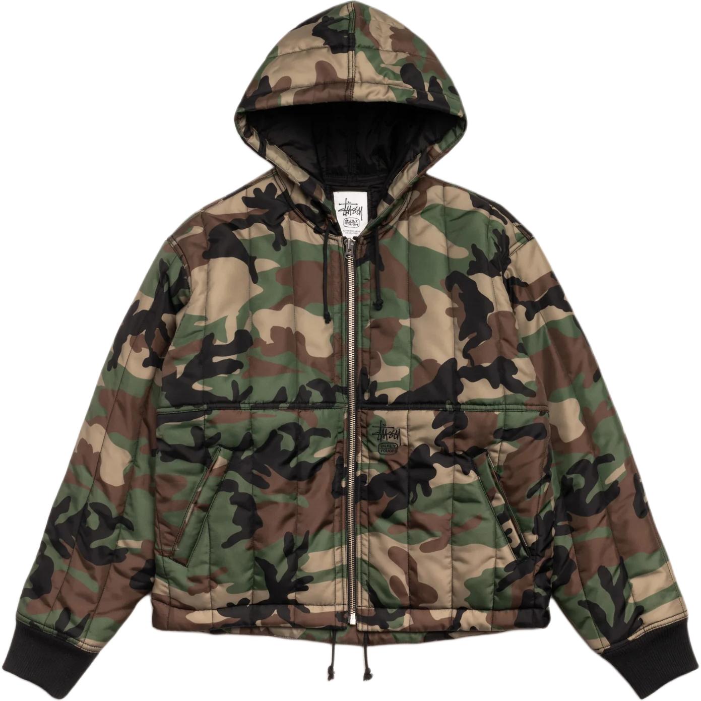 

Куртка утепленная из стеганого нейлона Stussy, камуфляж