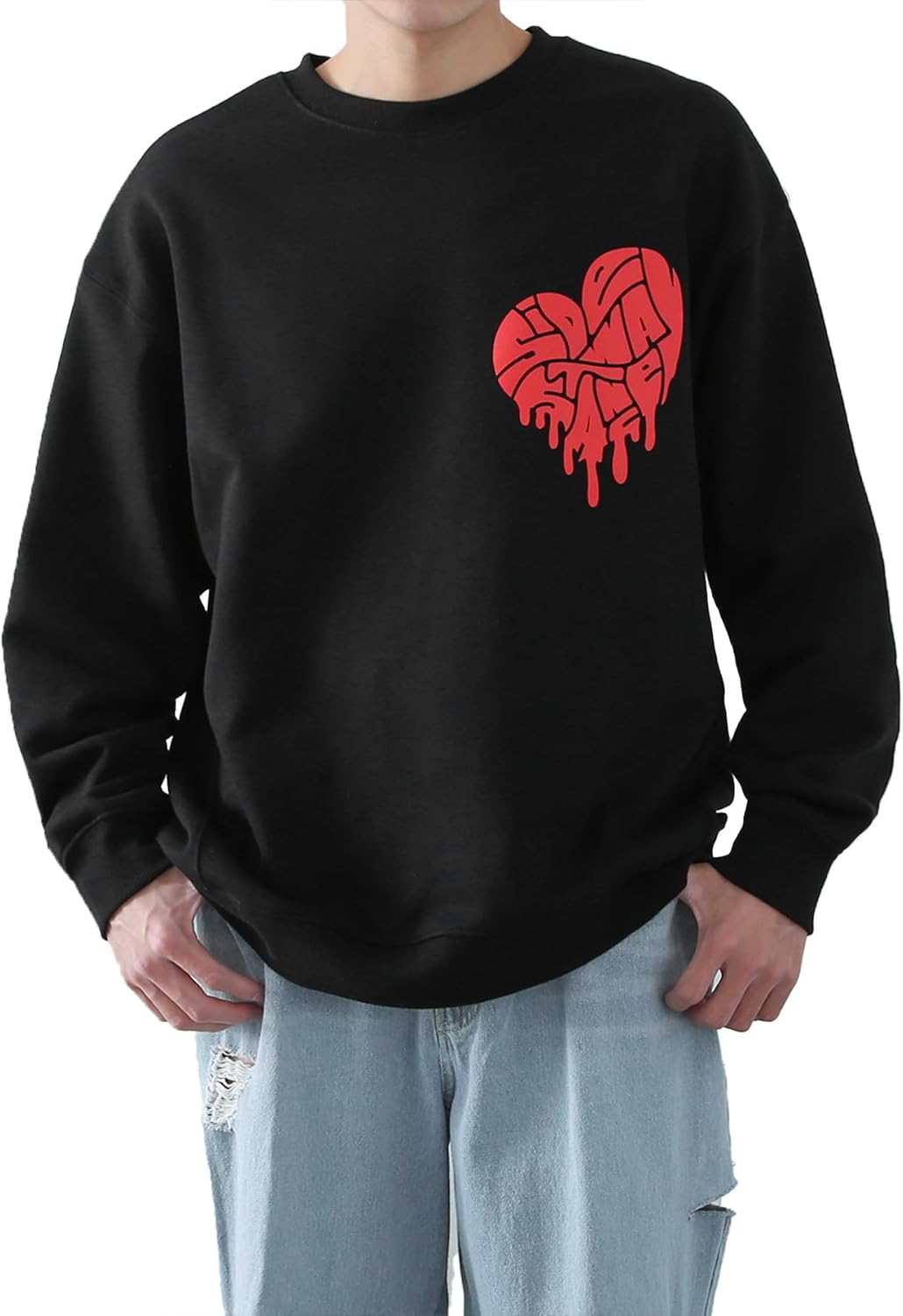 

Мужская толстовка IMPROVE 70200 с логотипом в виде сердца и флисовой подкладкой, украшенная рисунком капля Improves, черный