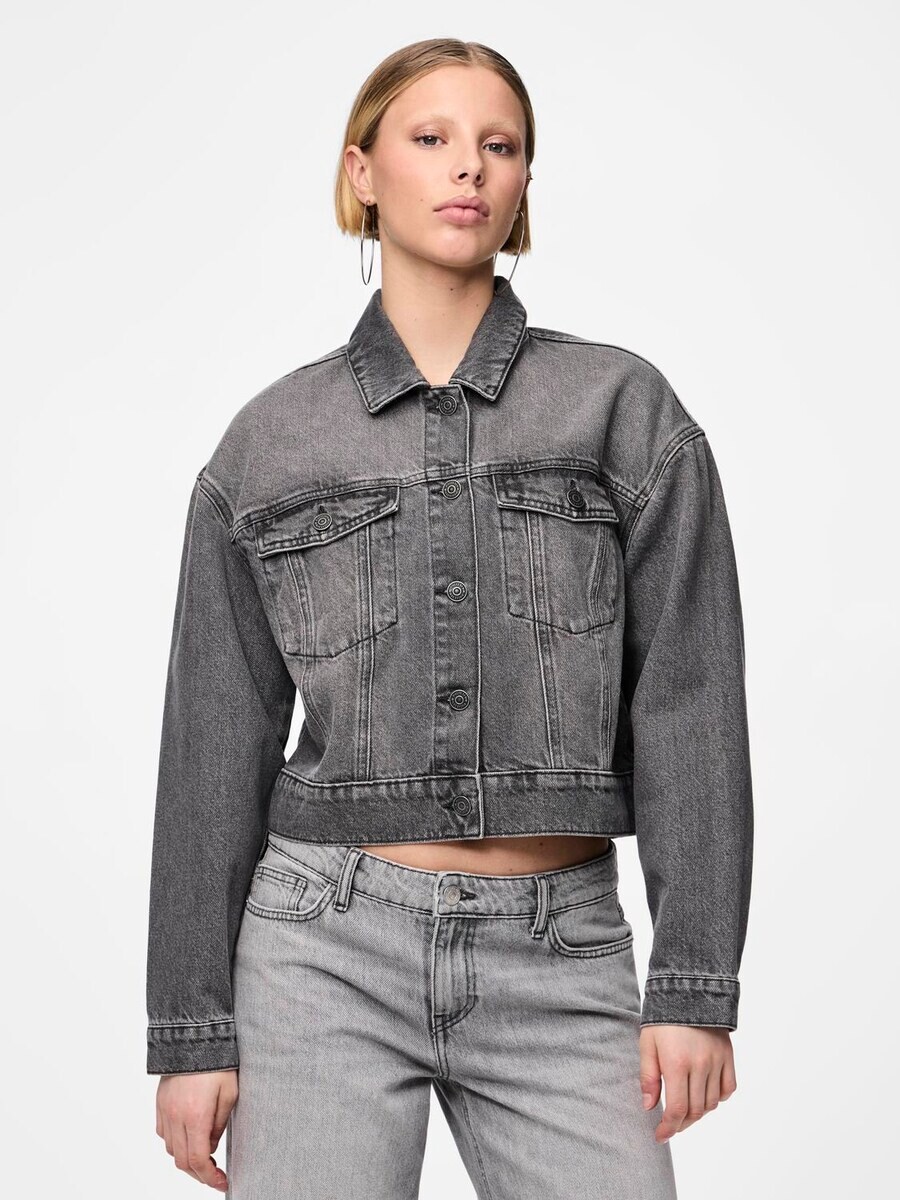 

Джинсовая куртка PIECES Between-Season Jacket NYNNE, серый деним