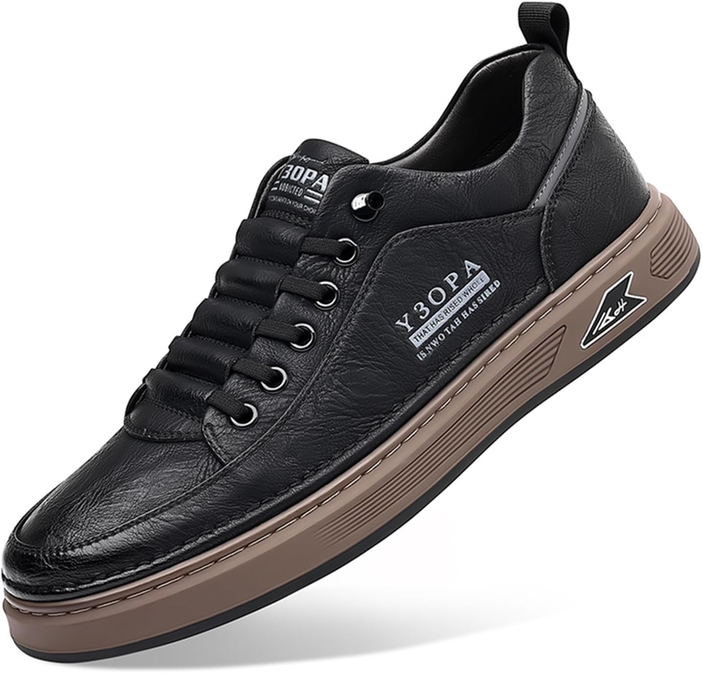 

Мужские модные кроссовки на шнуровке, повседневные, дышащие, с невысокой подошвой, противоскользящие, низкие кроссовки для ходьбы, мужские стильные кроссовки Abborora, черный