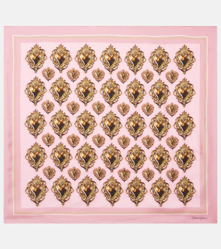 

Шелковый платок с принтом Dolce&Gabbana, Sacro Cuore F.Confet